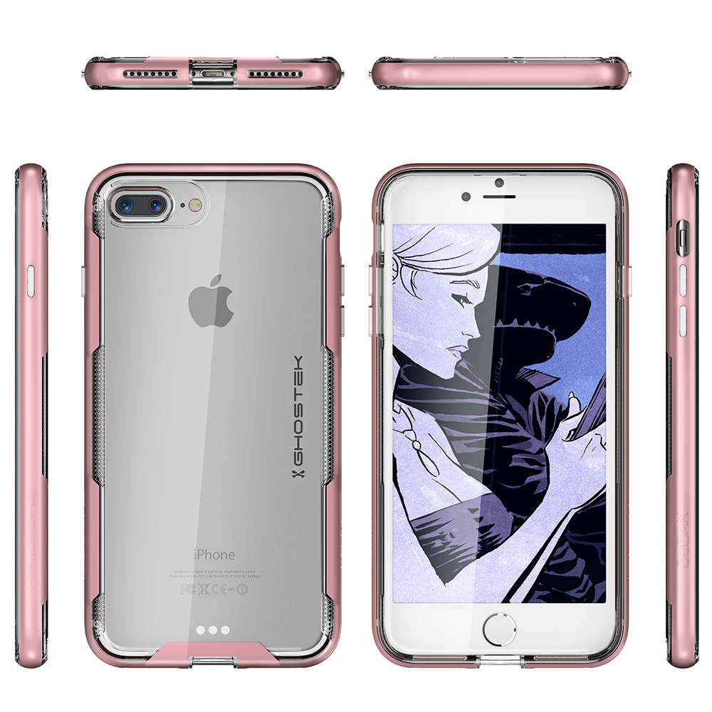 iPhone 7+ Plus Case ,Ghostek Cloak 3 Series  for iPhone 7+ Plus  Case [ROSE PINK]