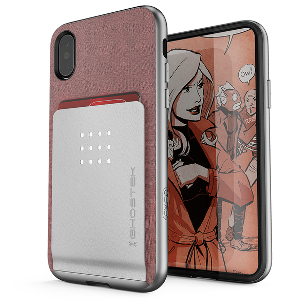 iPhone 8+ Plus Case, Ghostek Exec 2 Series for  iPhone 8+ Plus Protective Wallet Case [ROSE PINK]