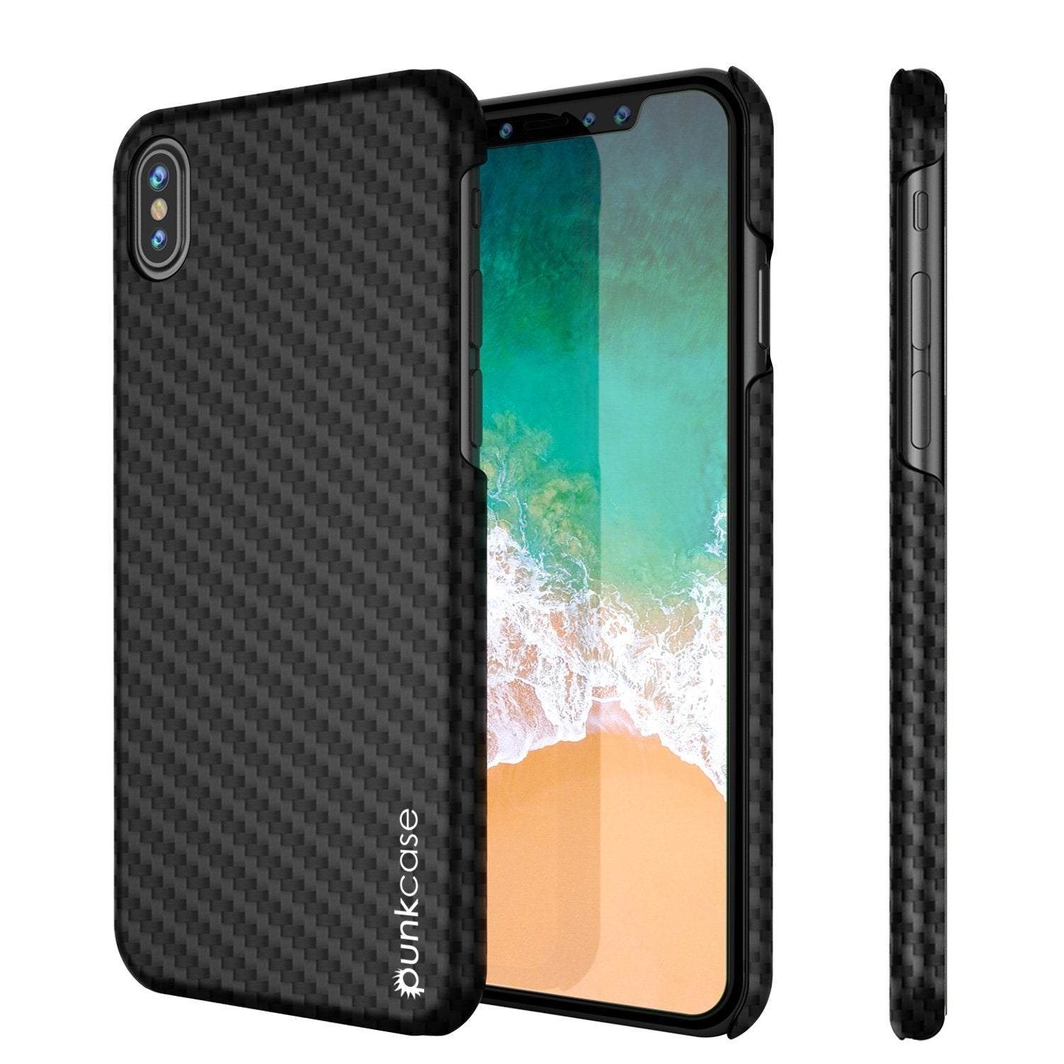 iPhone X Case, Punkcase CarbonShield, Heavy Duty & Ultra Thin 2 Piece Dual Layer [shockproof]