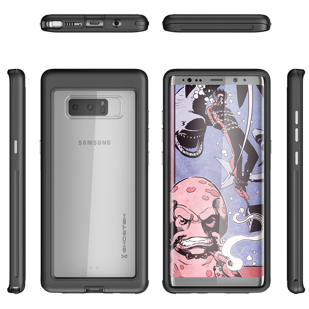 Galaxy Note 8 Rugged Heavy Duty CasGalaxy Note 8 Rugged Heavy Duty Case ,Ghostek Atomic Slim Series  for Galaxy Note 8 Rugged Heavy Duty Case | Black