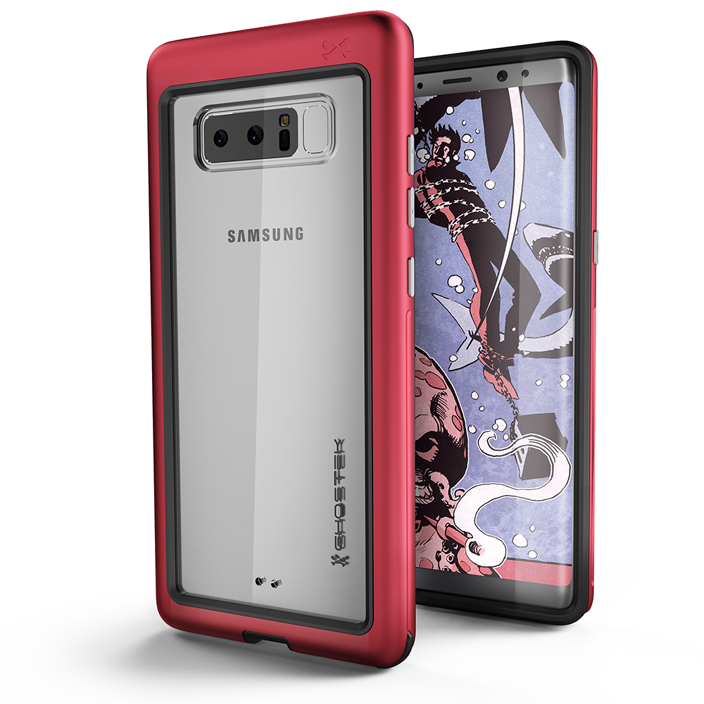 Galaxy Note 8 Rugged Heavy Duty Case ,Ghostek Atomic Slim Series  for Galaxy Note 8 Rugged Heavy Duty Case | RED