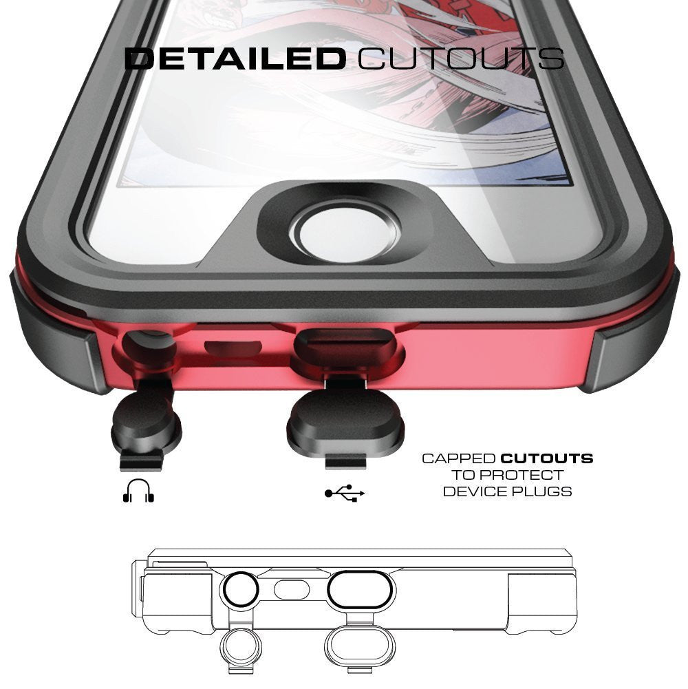 GHOSTEK - Atomic 3.0 Series Waterproof Case for Apple IPhone 7 | Red