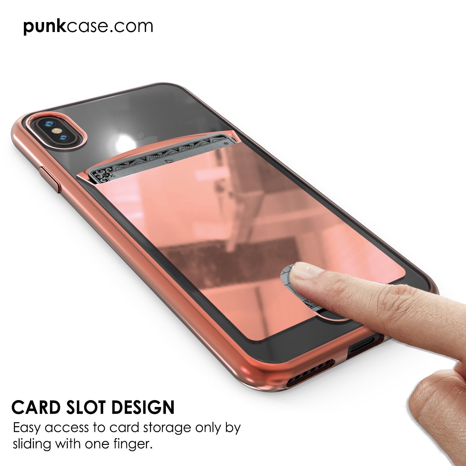 Punkcase iPhone X LUCID Series Dual Layer Armor Cover | Rose Pink