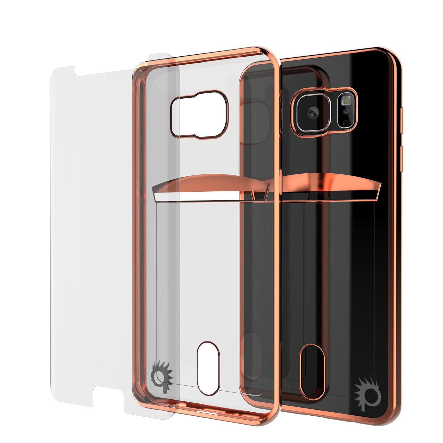 Galaxy S7 EDGE Case, PUNKCASE® LUCID Rose Gold Series | Card Slot | SHIELD Screen Protector