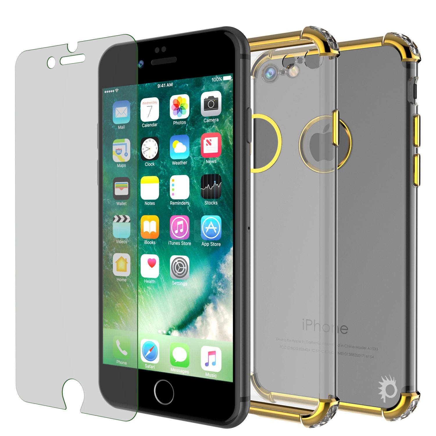 iPhone 7 Case, Punkcase [BLAZE GOLD SERIES] Protective Cover W/ PunkShield Screen Protector