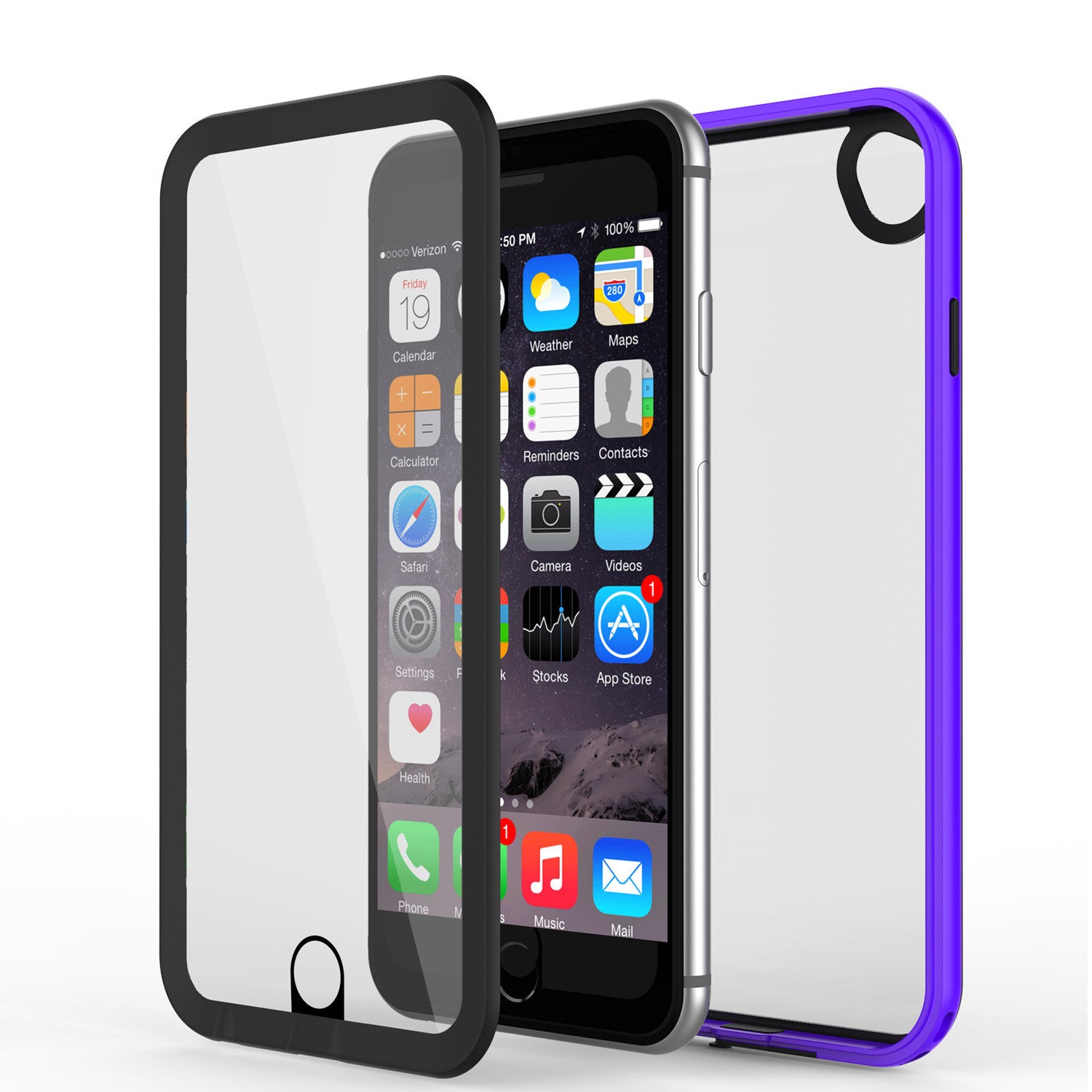 Apple iPhone 7/6s/6 Waterproof Case, PUNKcase CRYSTAL 2.0 Purple W/ Attached Screen Protector | Warranty