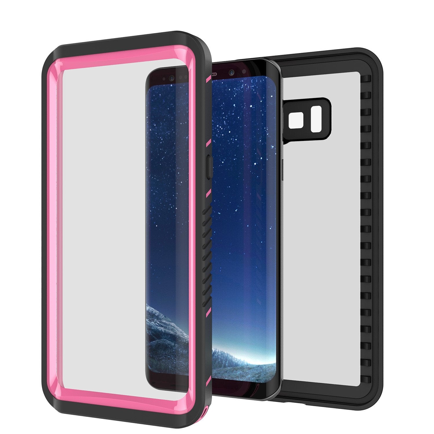 Galaxy S8 PLUS Waterproof Case, Punkcase [Extreme Series] Slim Fit, Armor Cover W/ Built In Screen Protector for Samsung Galaxy S8+ [Pink]