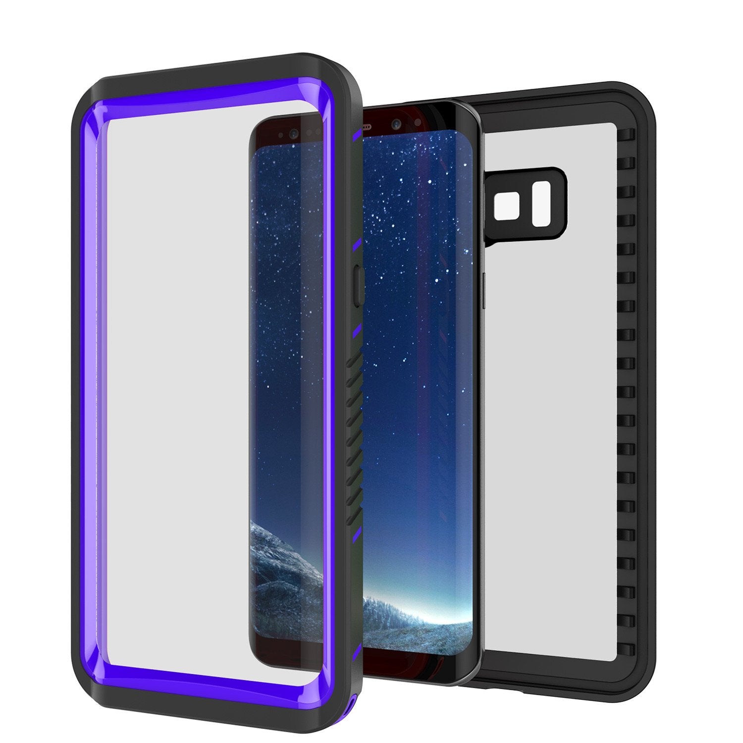 Galaxy S8 PLUS Waterproof Case, Punkcase [Extreme Series] Slim Fit, Armor Cover W/ Built In Screen Protector for Samsung Galaxy S8+ [Purple]