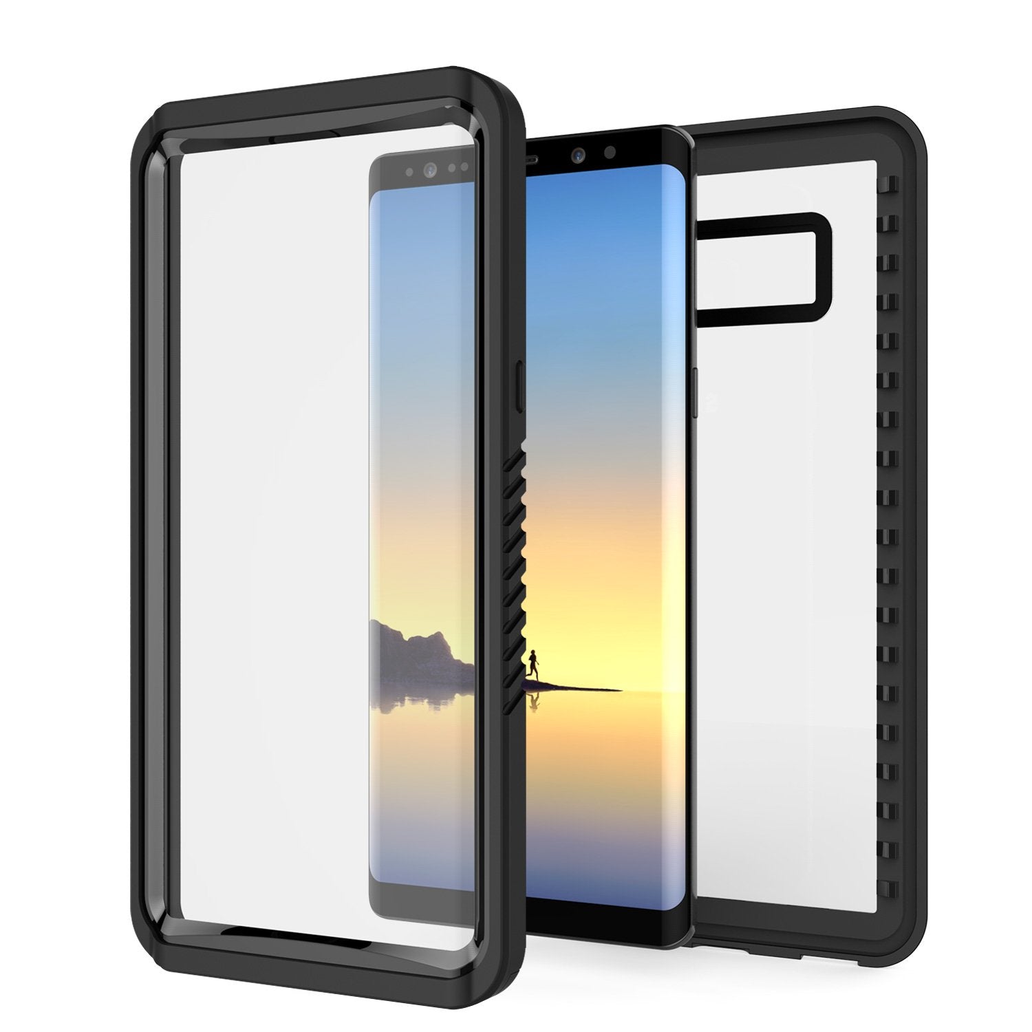 Galaxy Note 8 Case, Punkcase [Extreme Series] [Slim Fit] [IP68 Certified] [Shockproof] Armor Cover W/ Built In Screen Protector [Clear]