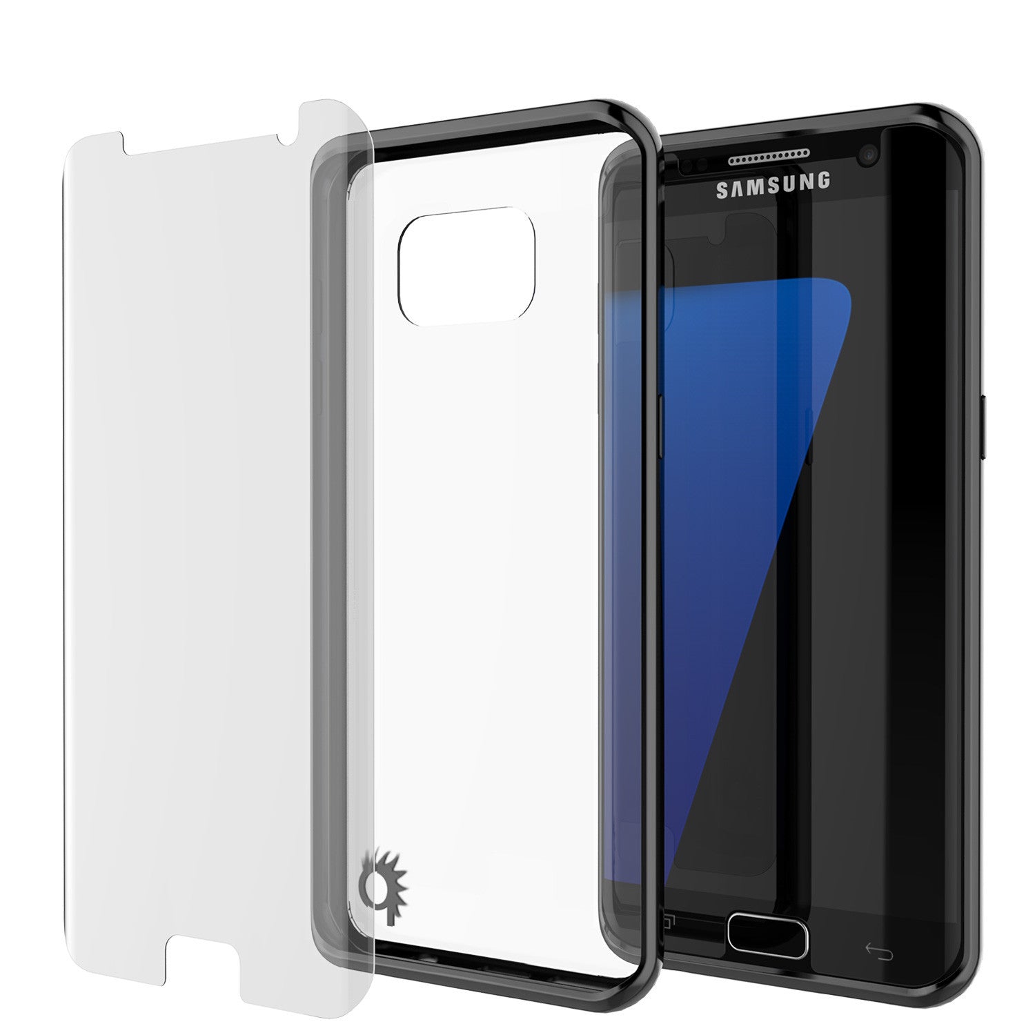 PUNKCASE - Lucid 2.0 Series Slick Frame Case for Samsung S7 Edge | Black