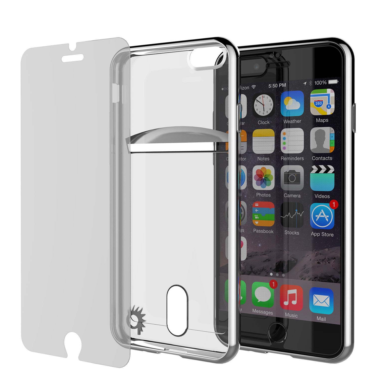 PUNKCASE - Lucid Series Premium Impact Case for Apple IPhone 7+ Plus | Silver