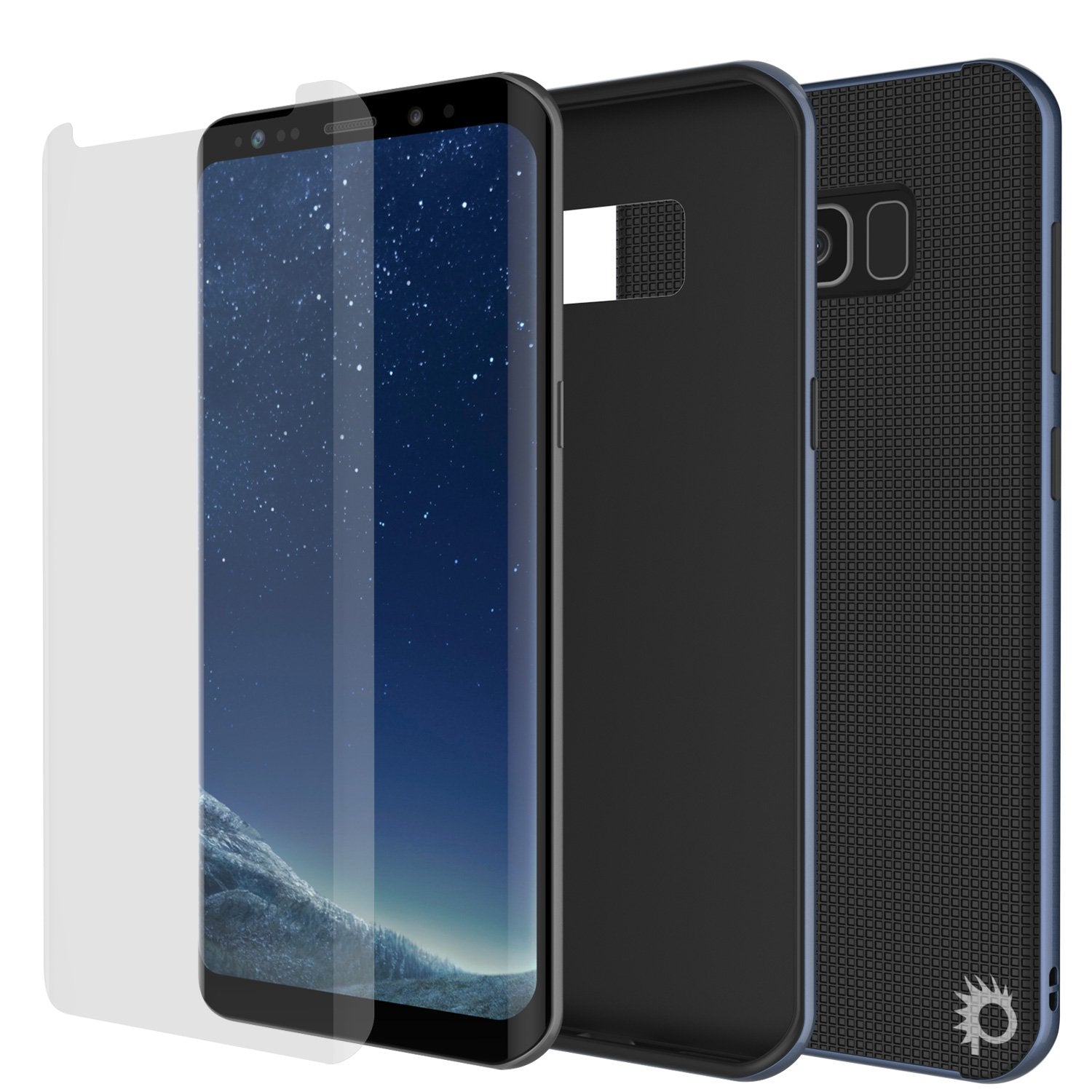 Galaxy S8 PLUS Case, PunkCase Stealth Navy Blue Series Hybrid 3-Piece Shockproof Dual Layer Cover