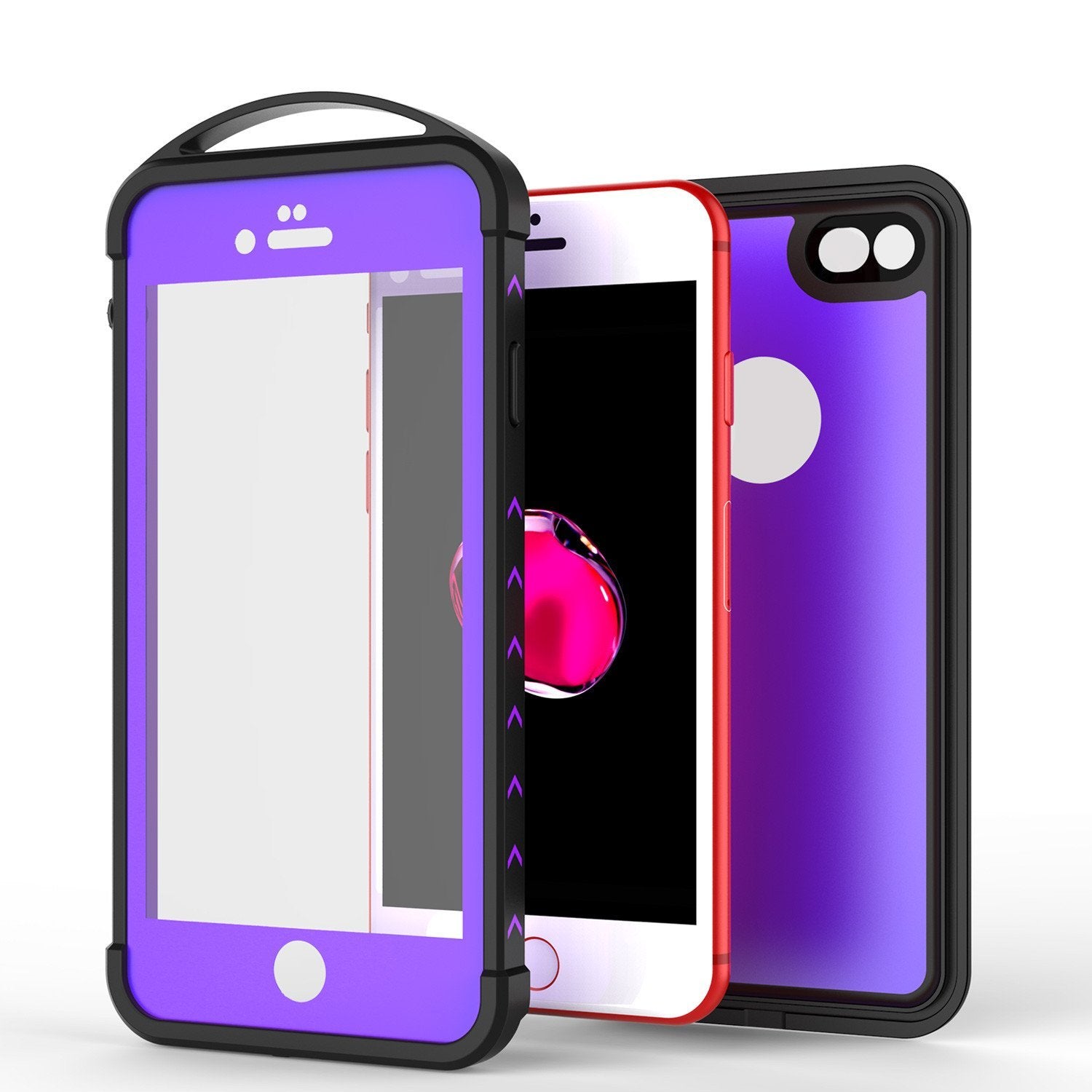 iPhone 8 Waterproof Case, Punkcase ALPINE Series, Purple | Heavy Duty Armor Cover