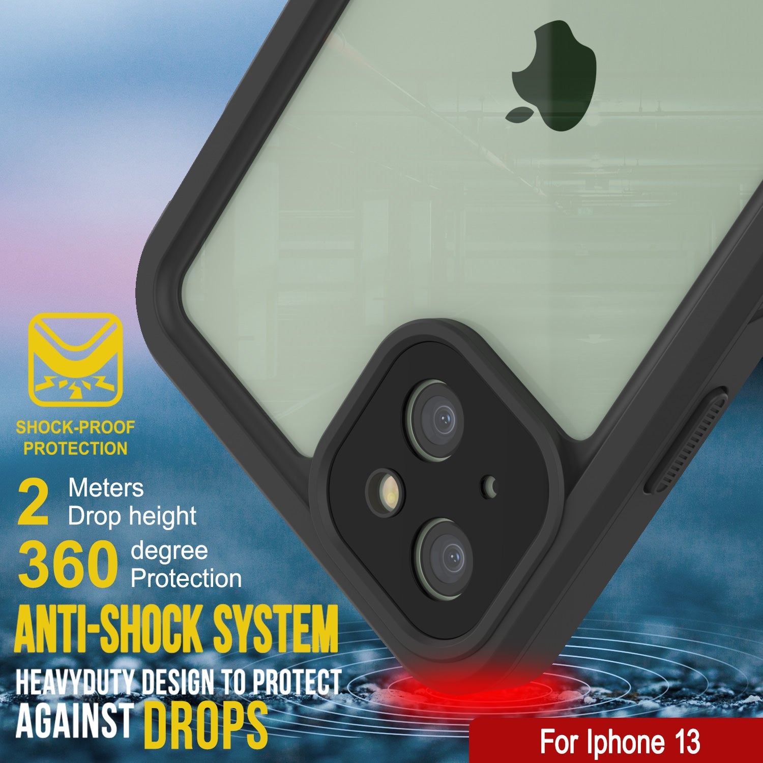 iPhone 13  Waterproof Case, Punkcase [Extreme Series] Armor Cover W/ Built In Screen Protector [Teal]