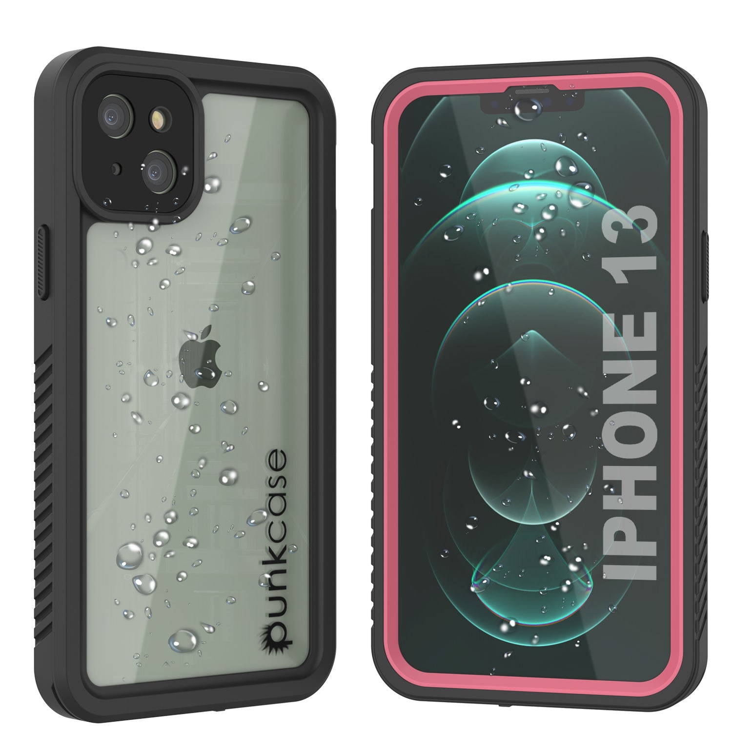 iPhone 13  Waterproof Case, Punkcase [Extreme Series] Armor Cover W/ Built In Screen Protector [Pink]