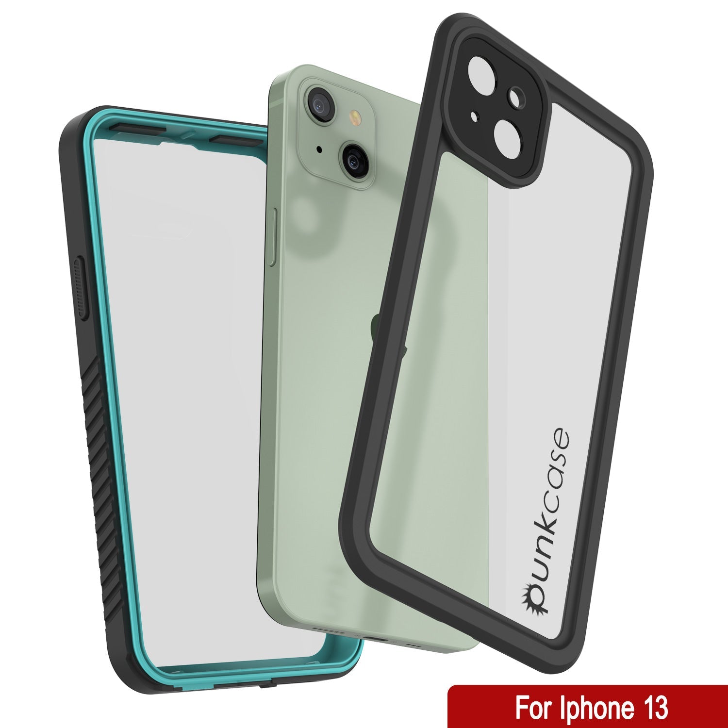 iPhone 13  Waterproof Case, Punkcase [Extreme Series] Armor Cover W/ Built In Screen Protector [Teal]