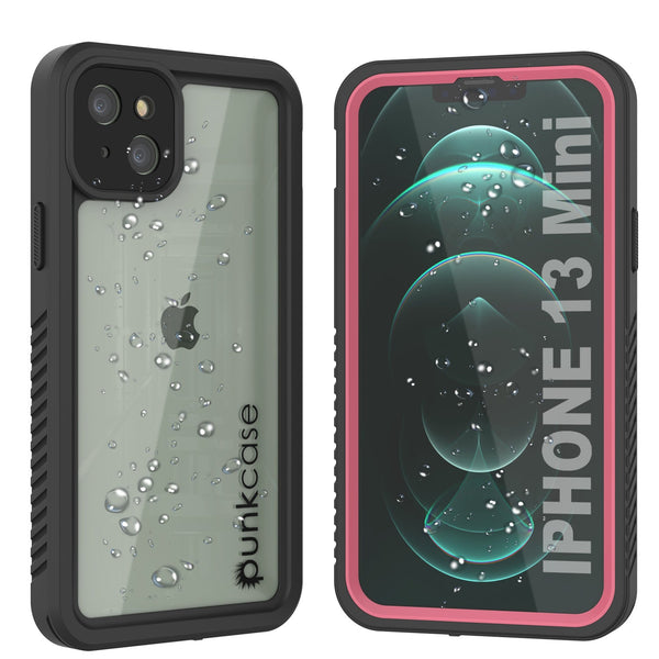iPhone 13 Mini  Waterproof Case, Punkcase [Extreme Series] Armor Cover W/ Built In Screen Protector [Pink]