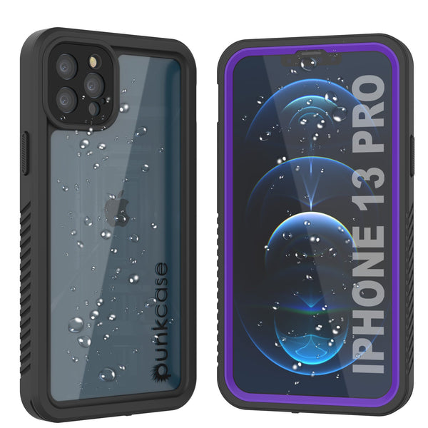 iPhone 13 Pro  Waterproof Case, Punkcase [Extreme Series] Armor Cover W/ Built In Screen Protector [Purple]
