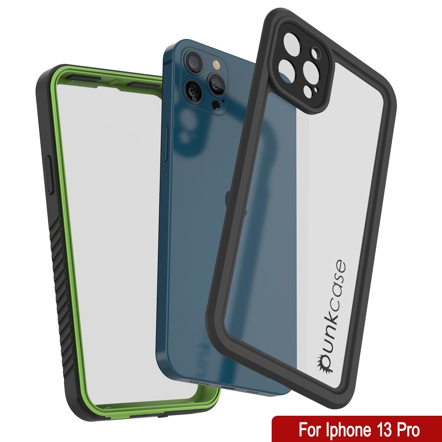 iPhone 13 Pro  Waterproof Case, Punkcase [Extreme Series] Armor Cover W/ Built In Screen Protector [Light Green]