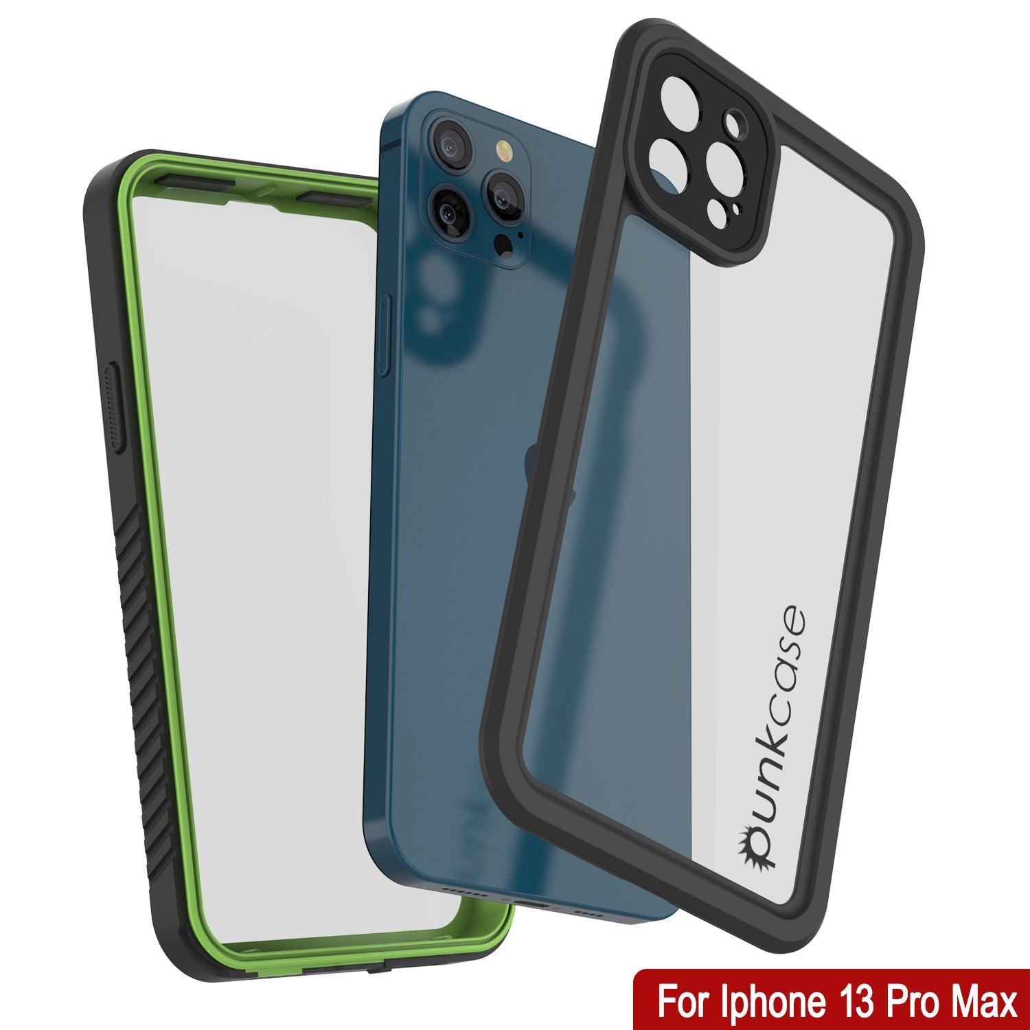 iPhone 13 Pro Max  Waterproof Case, Punkcase [Extreme Series] Armor Cover W/ Built In Screen Protector [Light Green]