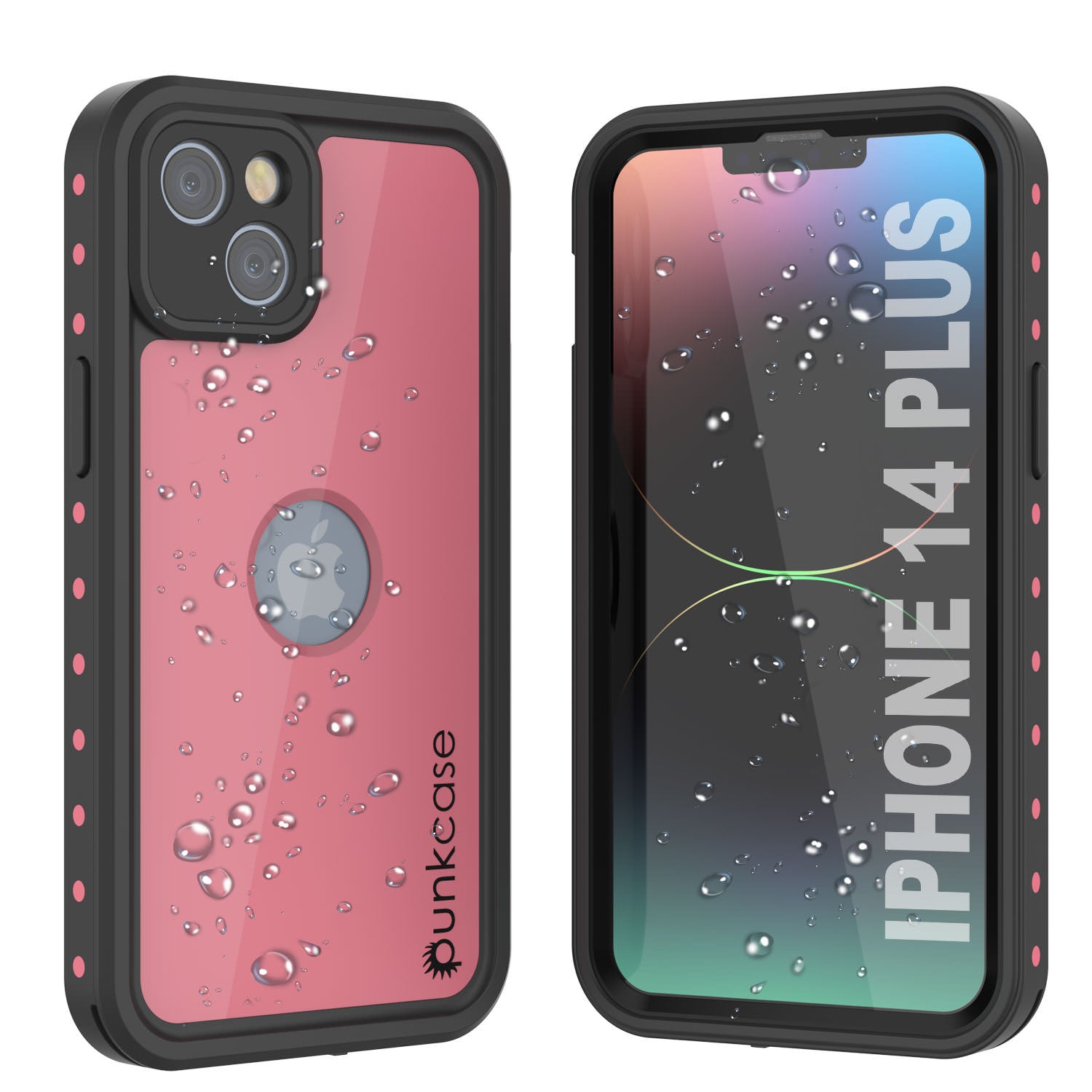 iPhone 14 Plus Waterproof IP68 Case, Punkcase [Pink] [StudStar Series] [Slim Fit] [Dirtproof]