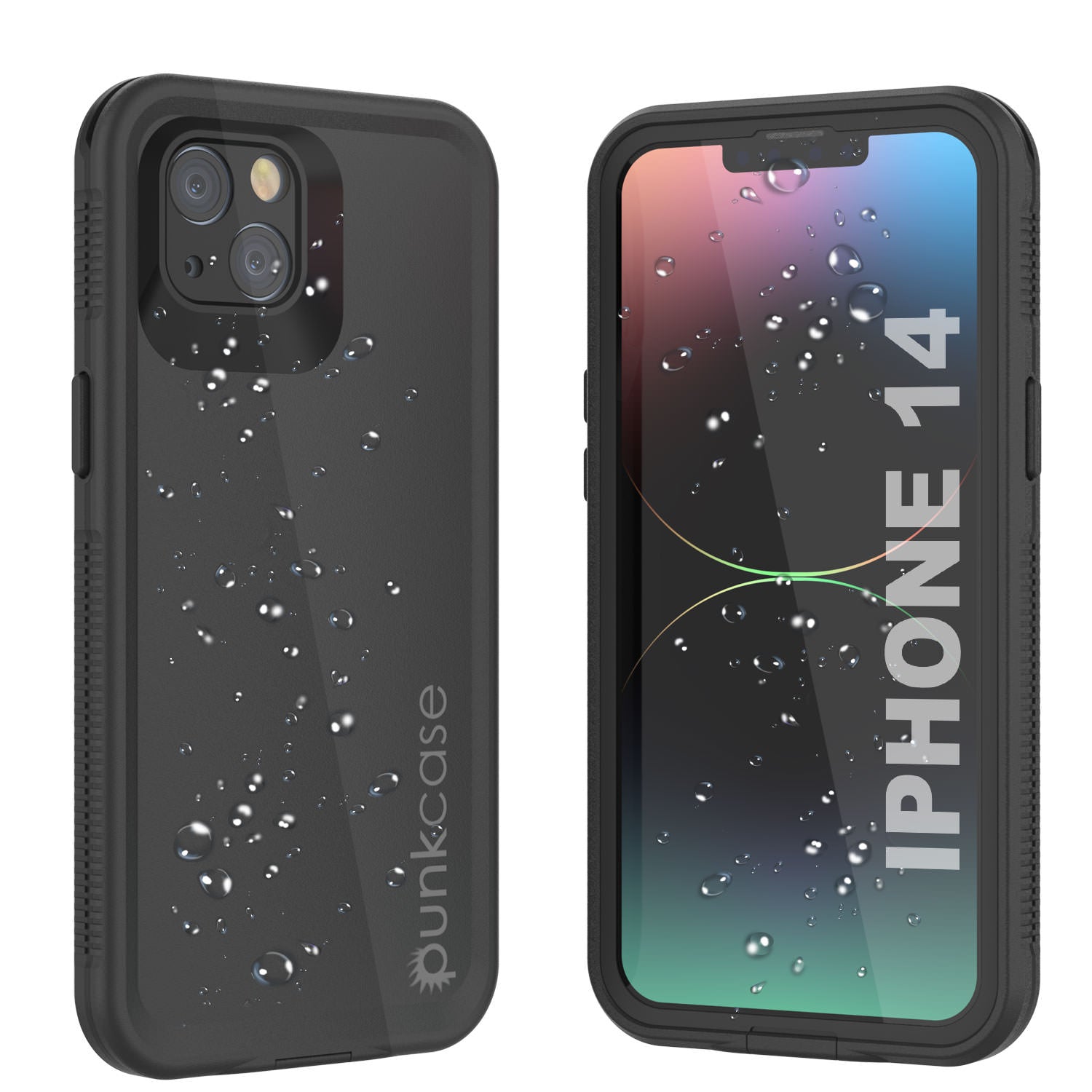 Punkcase iPhone 14 Waterproof Case [Aqua Series] Armor Cover [Black]