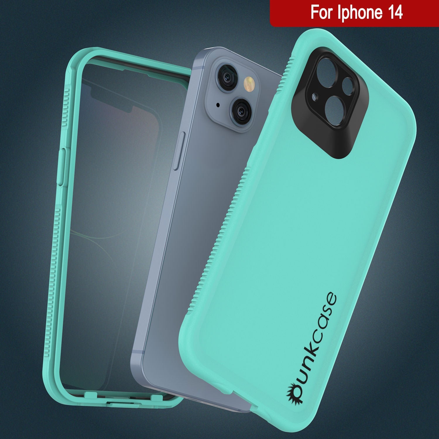 Punkcase iPhone 14 Waterproof Case [Aqua Series] Armor Cover [Blue]