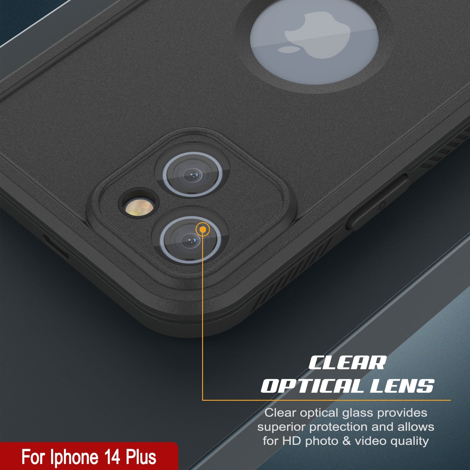 Punkcase iPhone 14 Plus Waterproof Case [Aqua Extreme Series] Armor Cover [Black]