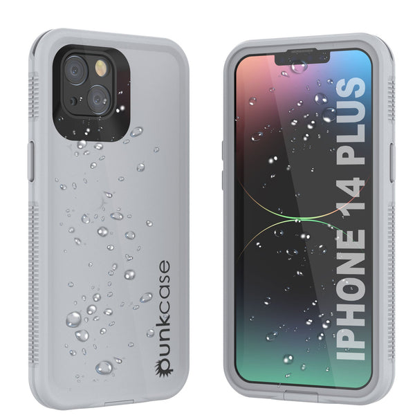 Punkcase iPhone 14 Plus Waterproof Case [Aqua Series] Armor Cover [White]