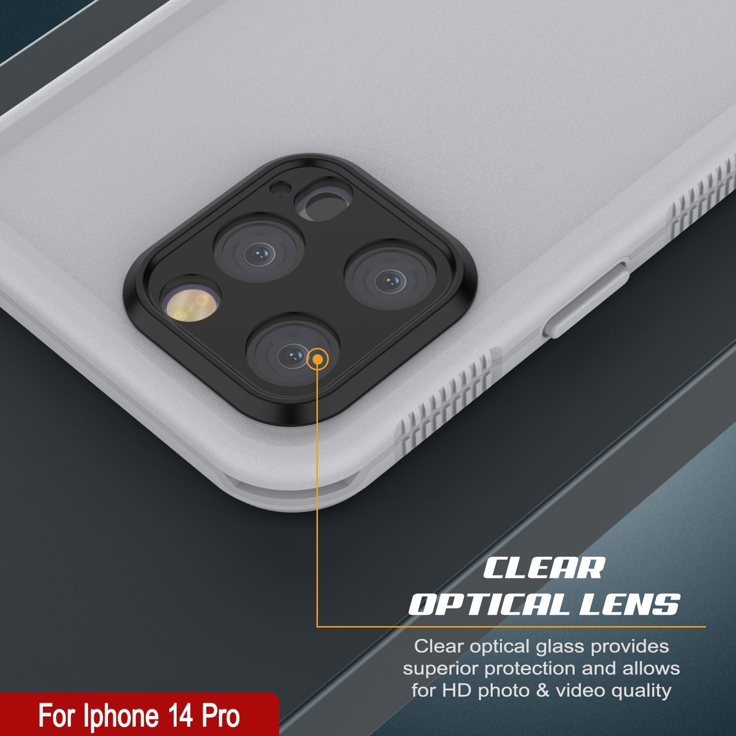 Punkcase iPhone 14 Pro Waterproof Case [Aqua Series] Armor Cover [White]