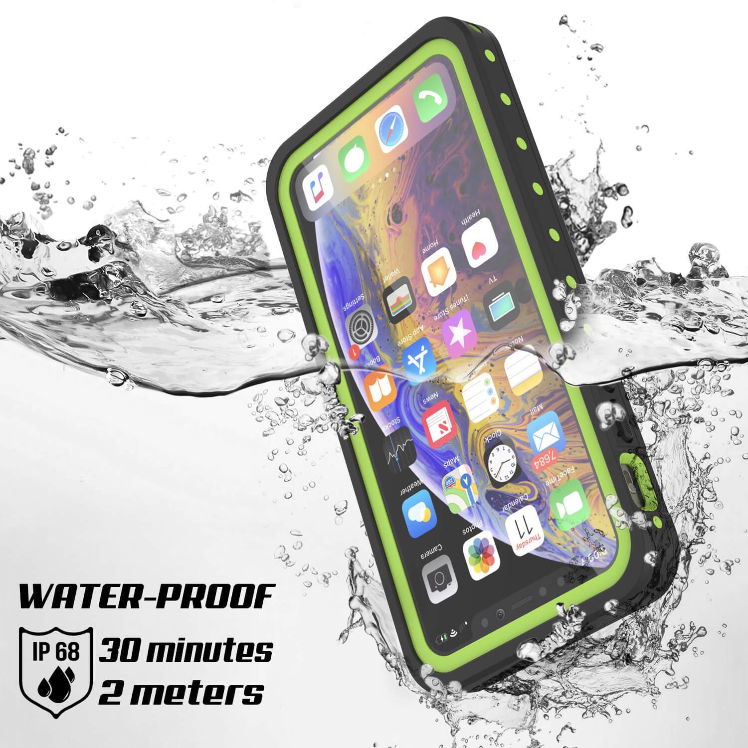 iPhone 11 Pro Waterproof IP68 Case, Punkcase [Light green] [StudStar Series] [Slim Fit] [Dirtproof]