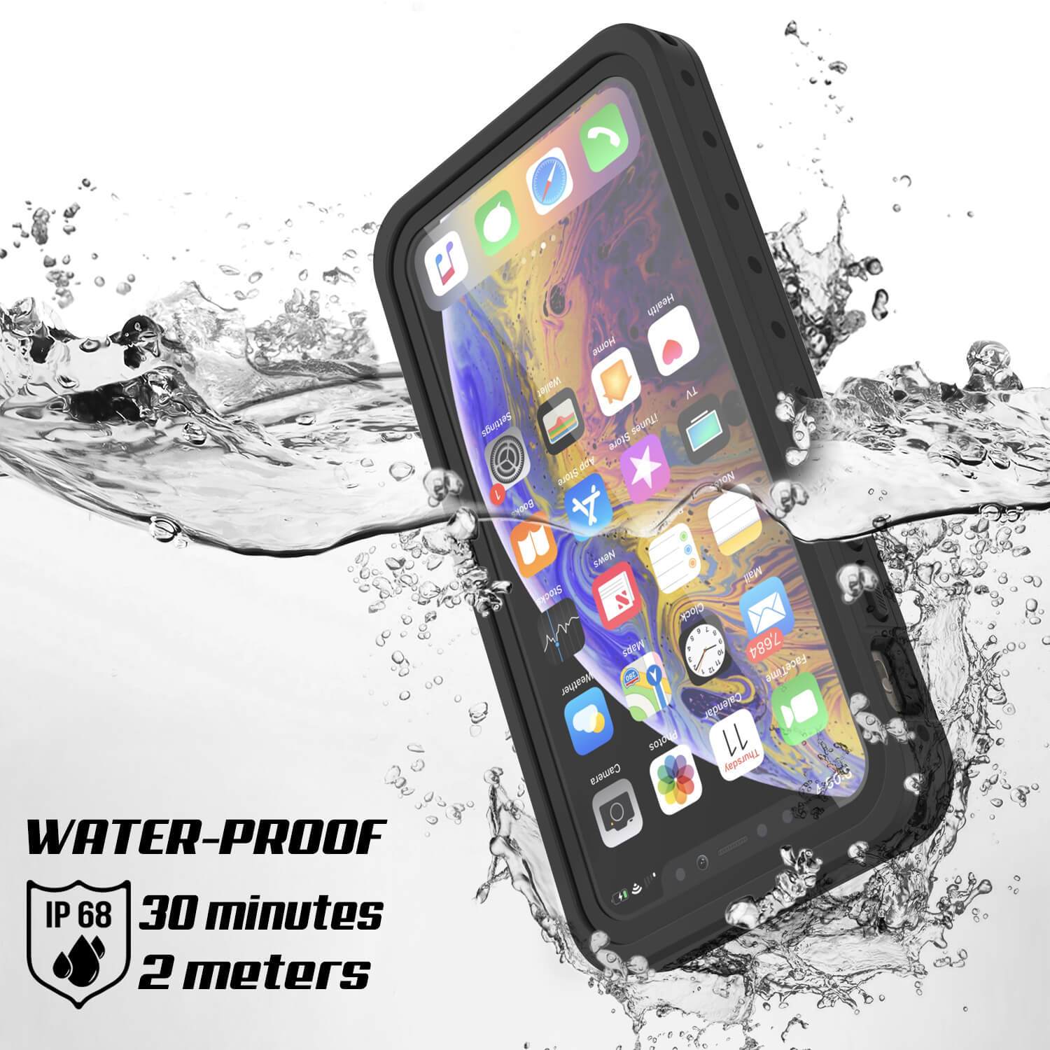 iPhone 11 Pro Waterproof IP68 Case, Punkcase [Black] [StudStar Series] [Slim Fit]