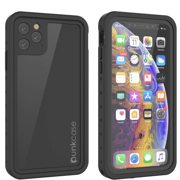 iPhone 11 Pro Max Waterproof IP68 Case, Punkcase [Black] [StudStar Series] [Slim Fit]