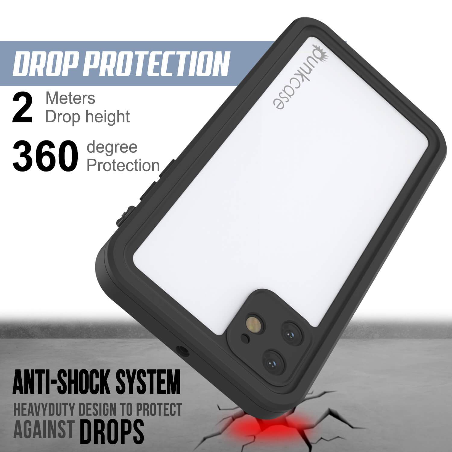 iPhone 11 Waterproof IP68 Case, Punkcase [White] [StudStar Series] [Slim Fit] [Dirtproof]
