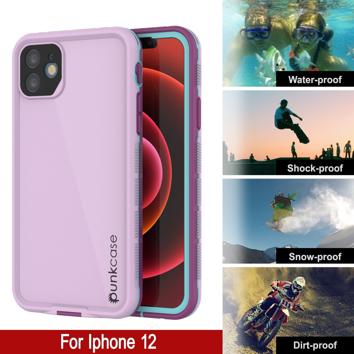 Punkcase iPhone 13 Waterproof Case [Aqua Series] Armor Cover [Blue]