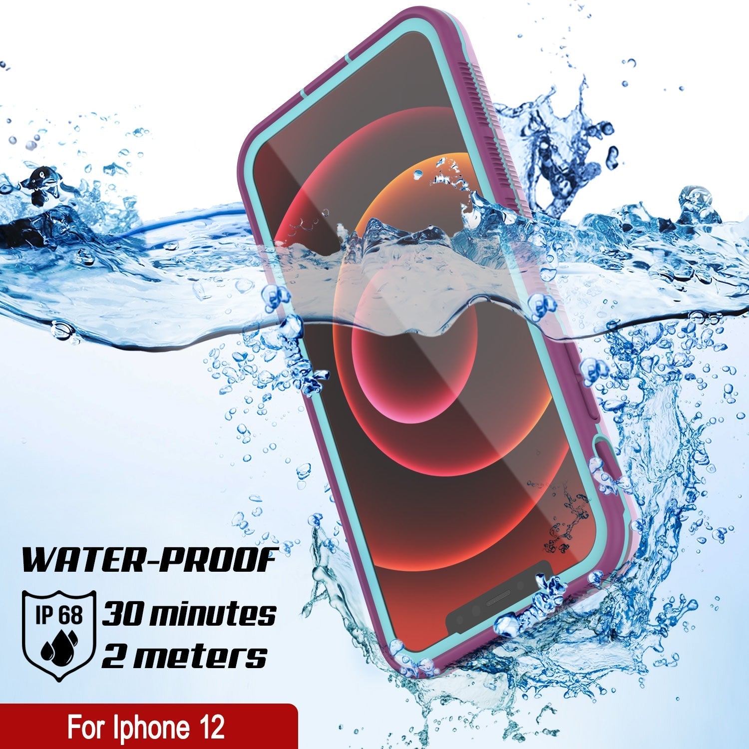 Punkcase iPhone 13 Waterproof Case [Aqua Series] Armor Cover [Blue]