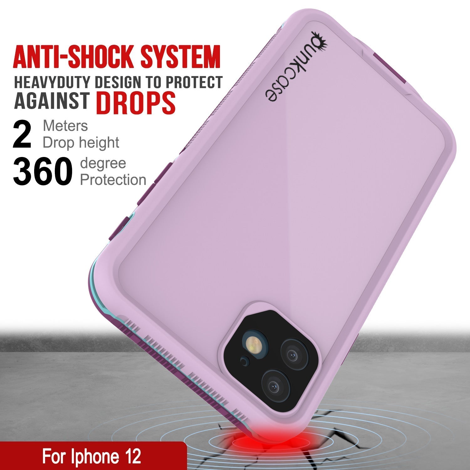 Punkcase iPhone 13 Waterproof Case [Aqua Series] Armor Cover [Blue]