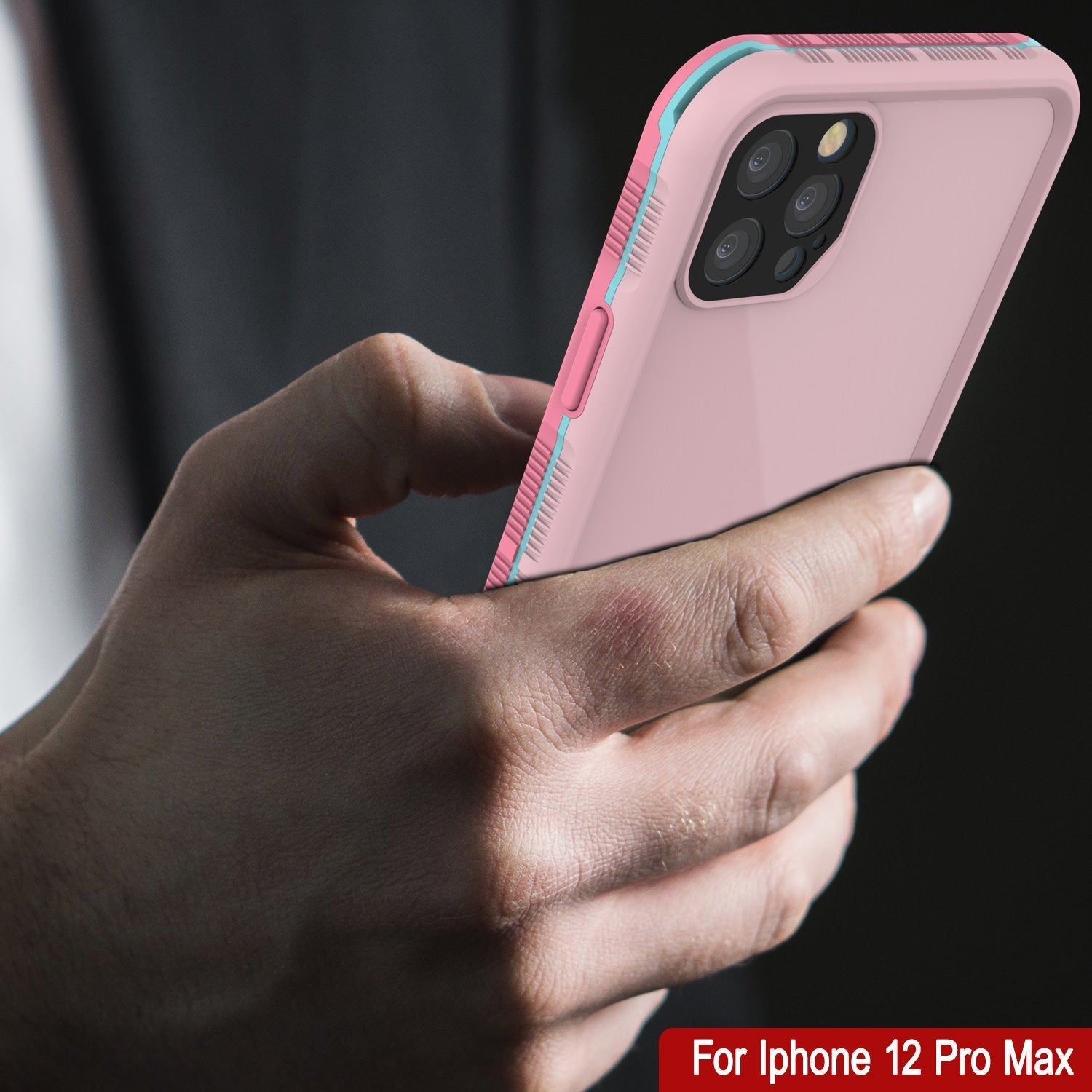Punkcase iPhone 13 Pro Max Waterproof Case [Aqua Series] Armor Cover [Pink]