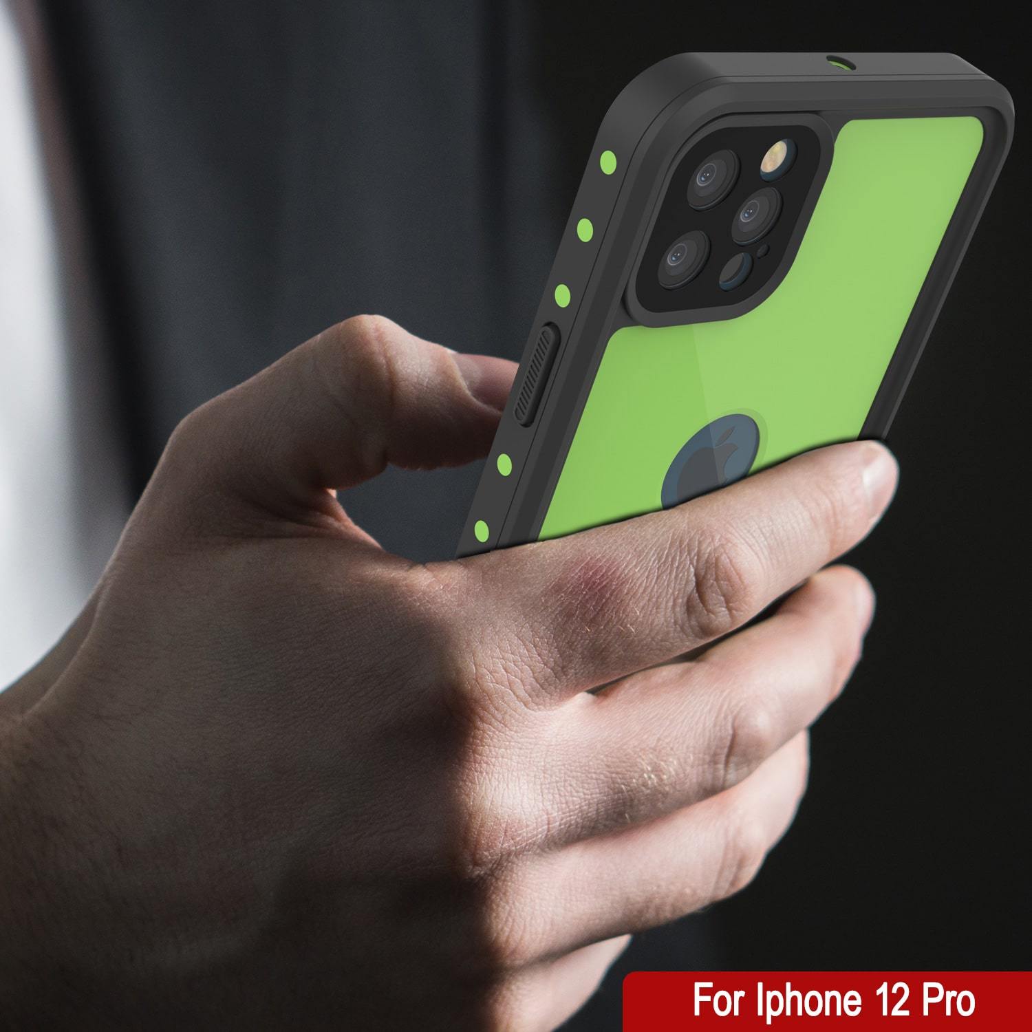 iPhone 12 Pro Waterproof IP68 Case, Punkcase [Light green] [StudStar Series] [Slim Fit] [Dirtproof]