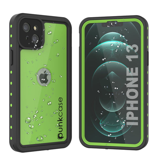 iPhone 13 Waterproof IP68 Case, Punkcase [Light green] [StudStar Series] [Slim Fit] [Dirtproof]