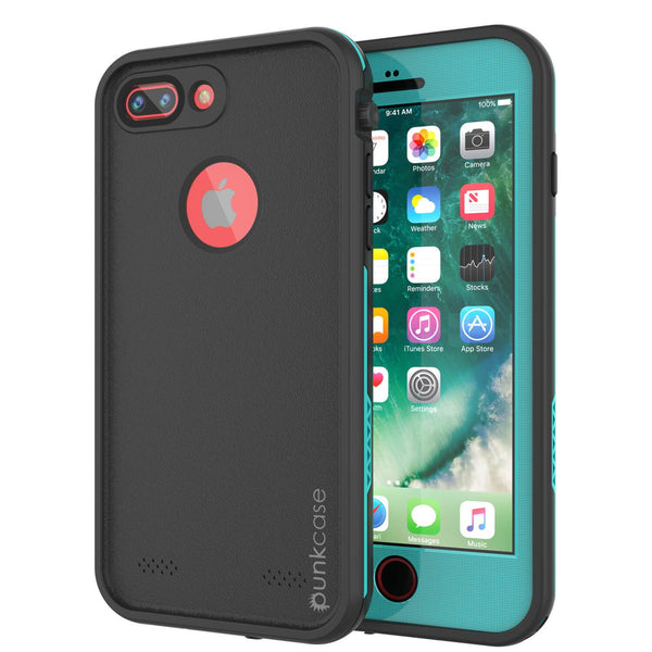 iPhone 7+ Plus Waterproof Case, Punkcase SpikeStar Teal Series | Thin Fit 6.6ft Underwater IP68
