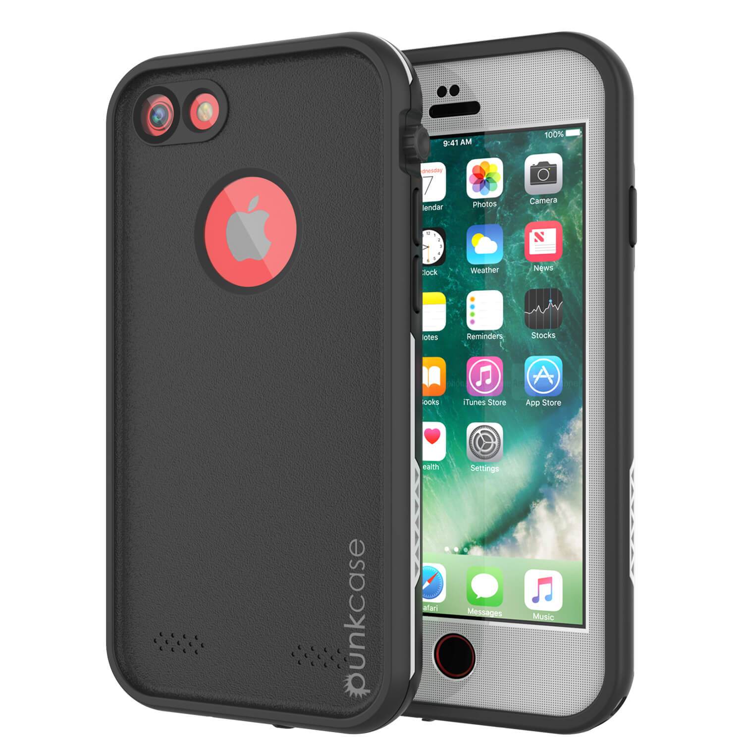 iPhone 7 Waterproof Case, Punkcase SpikeStar White Series | Thin Fit 6.6ft Underwater IP68