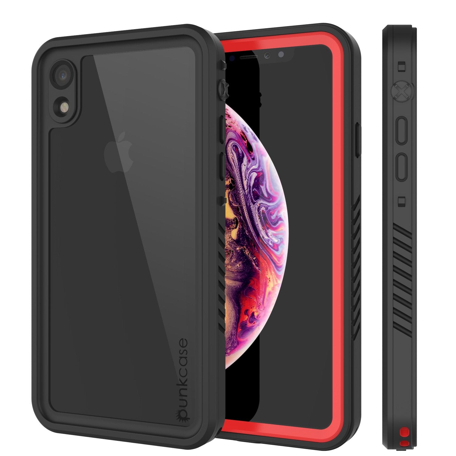 iPhone XR Waterproof Case, Punkcase [Extreme Series] Armor Cover W/ Built In Screen Protector [Red]