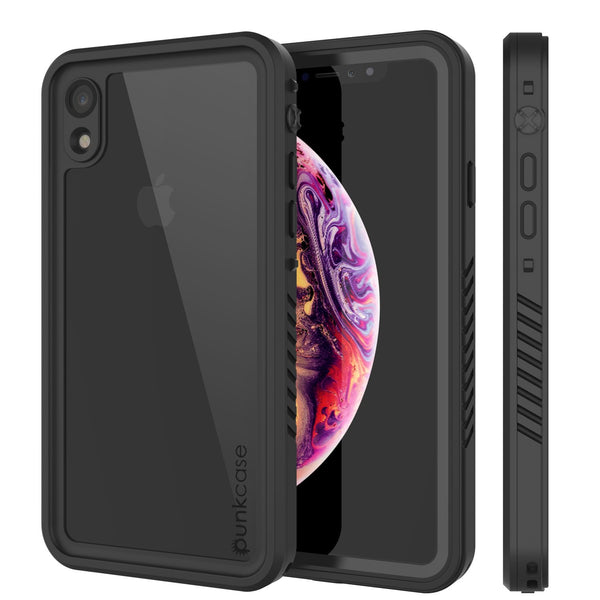 iPhone XR Waterproof Case, Punkcase [Extreme Series] Armor Cover W/ Built In Screen Protector [Black]