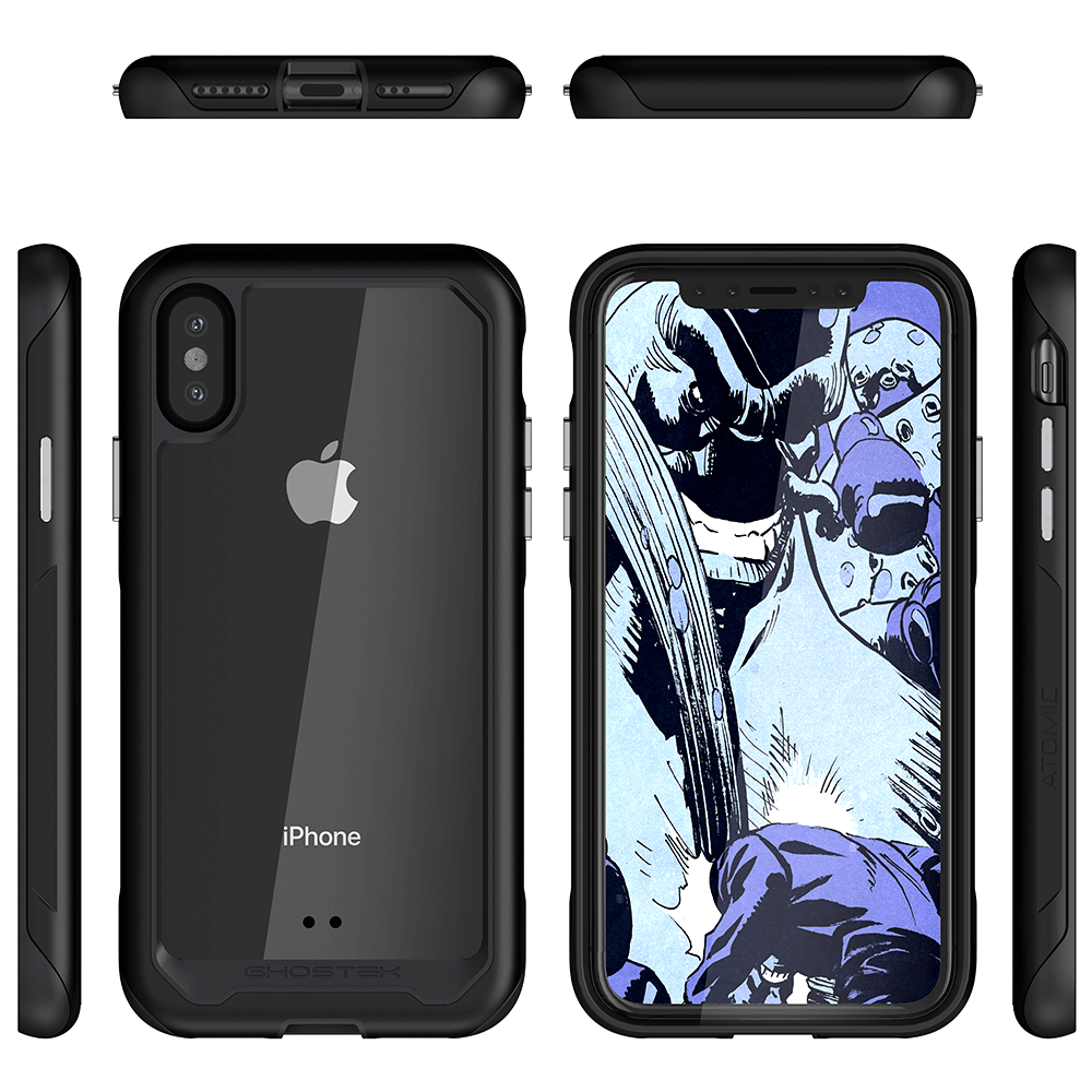 iPhone Xs Case, Ghostek Atomic Slim 2 Series  for iPhone Xs Rugged Heavy Duty Case|BLACK