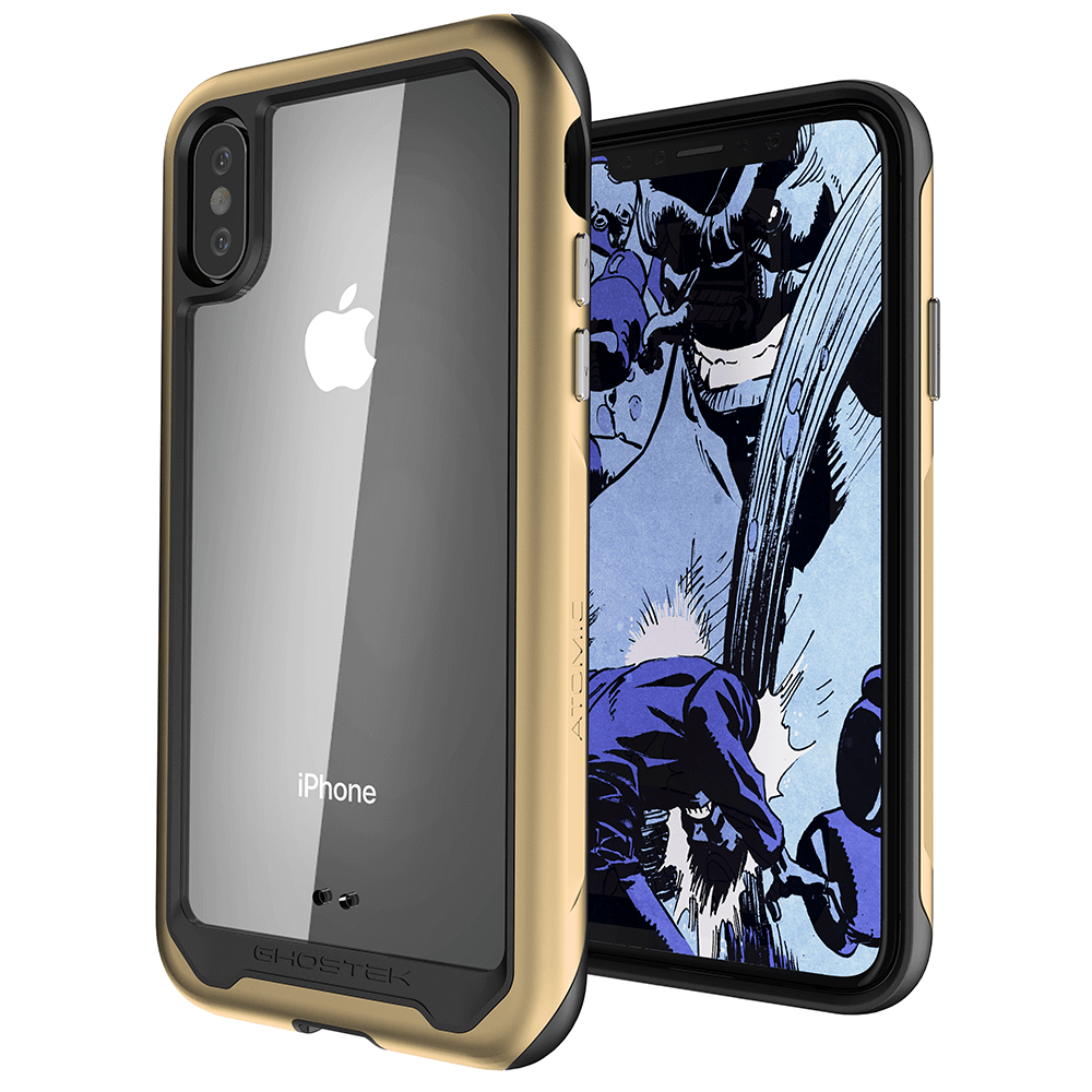 iPhone Xs Case, Ghostek Atomic Slim 2 Series  for iPhone Xs Rugged Heavy Duty Case|GOLD