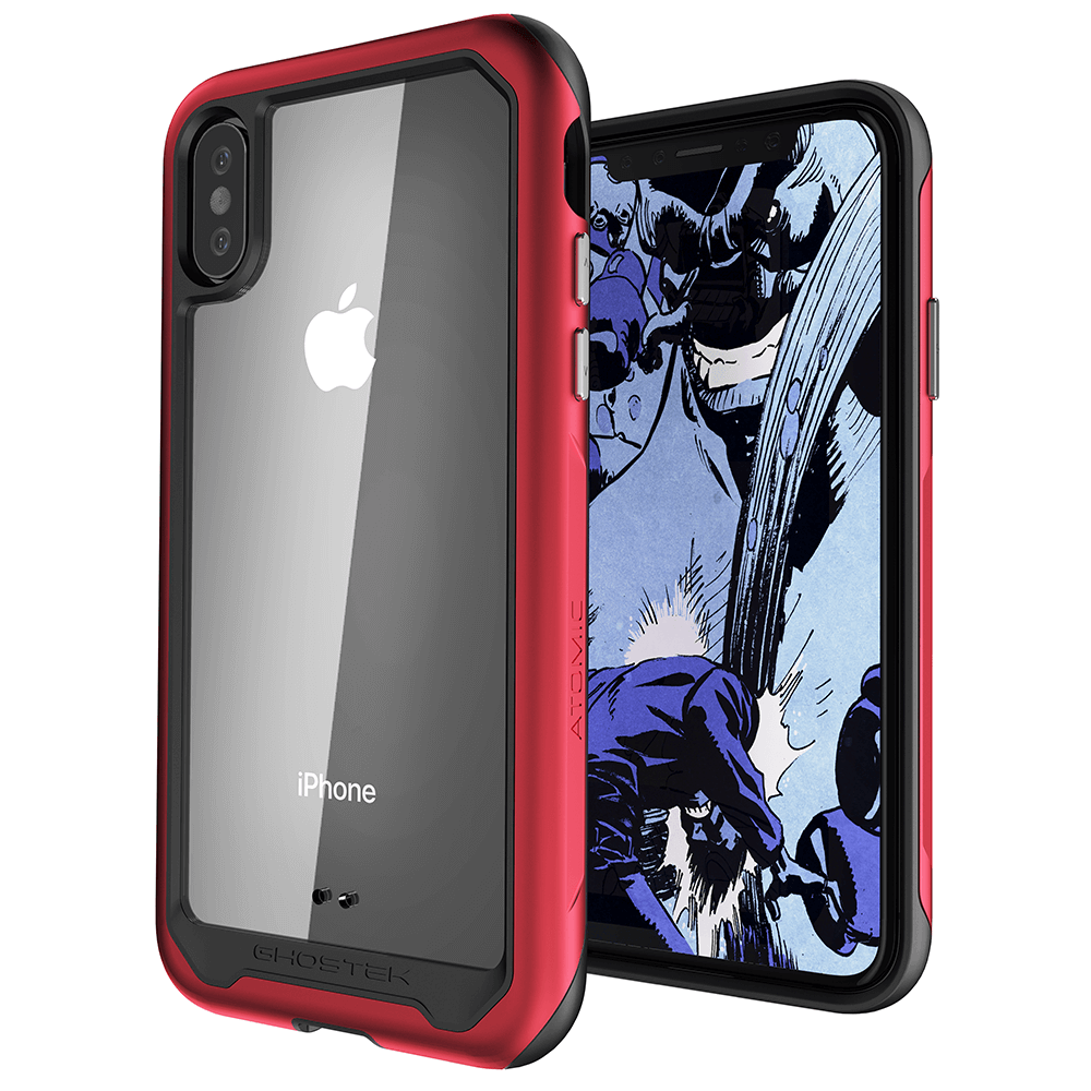 iPhone Xs Case, Ghostek Atomic Slim 2 Series  for iPhone Xs Rugged Heavy Duty Case|RED