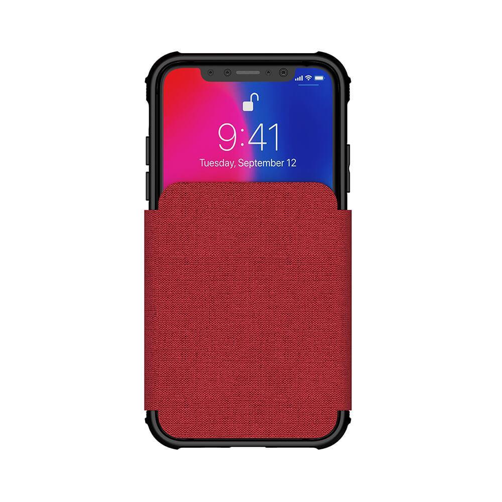 iPhone Xs Max Case, Ghostek Exec 3 Series for iPhone Xs Max / iPhone Pro Protective Wallet Case [RED]