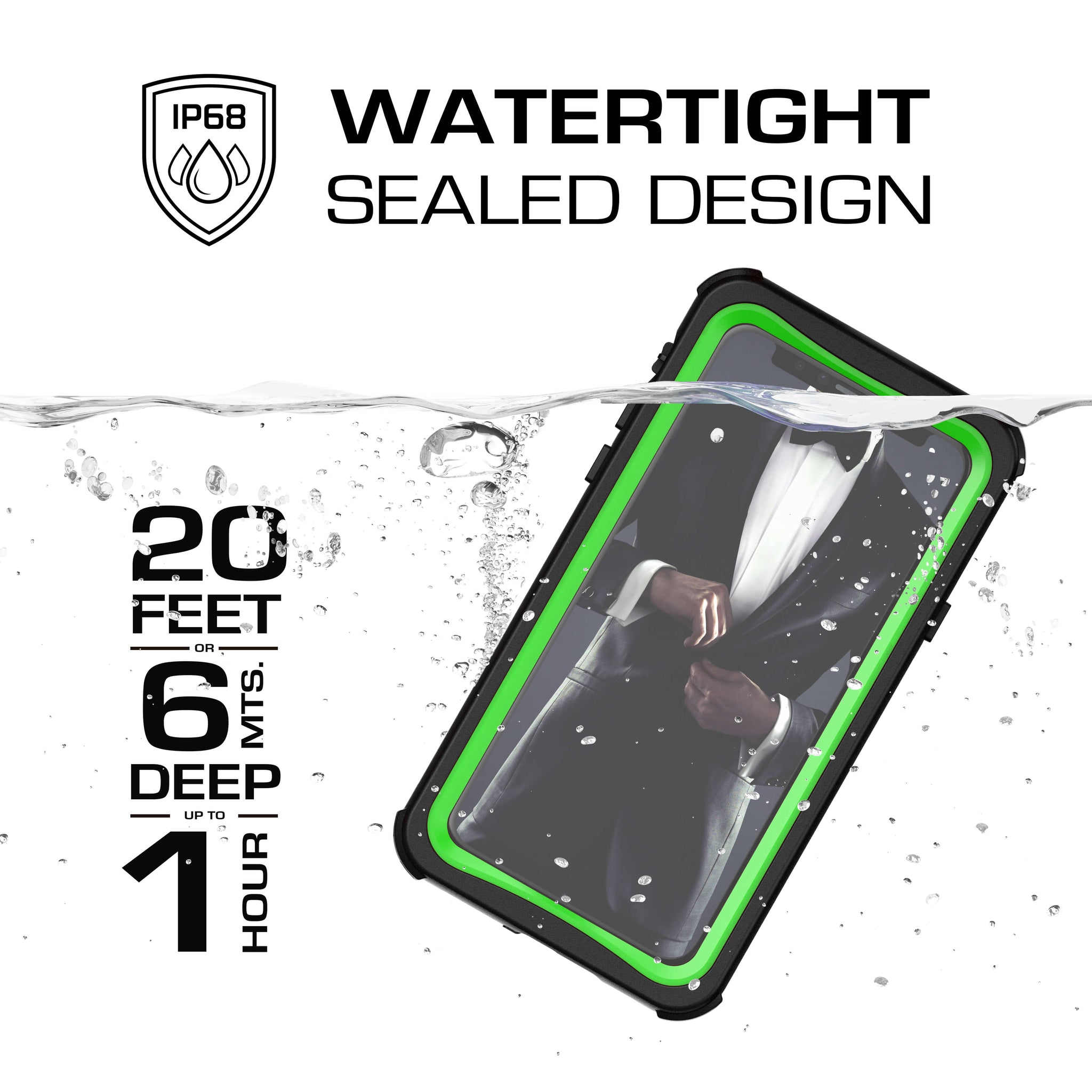 iPhone Xs  Case ,Ghostek Nautical Series  for iPhone Xs Rugged Heavy Duty Case |  Green