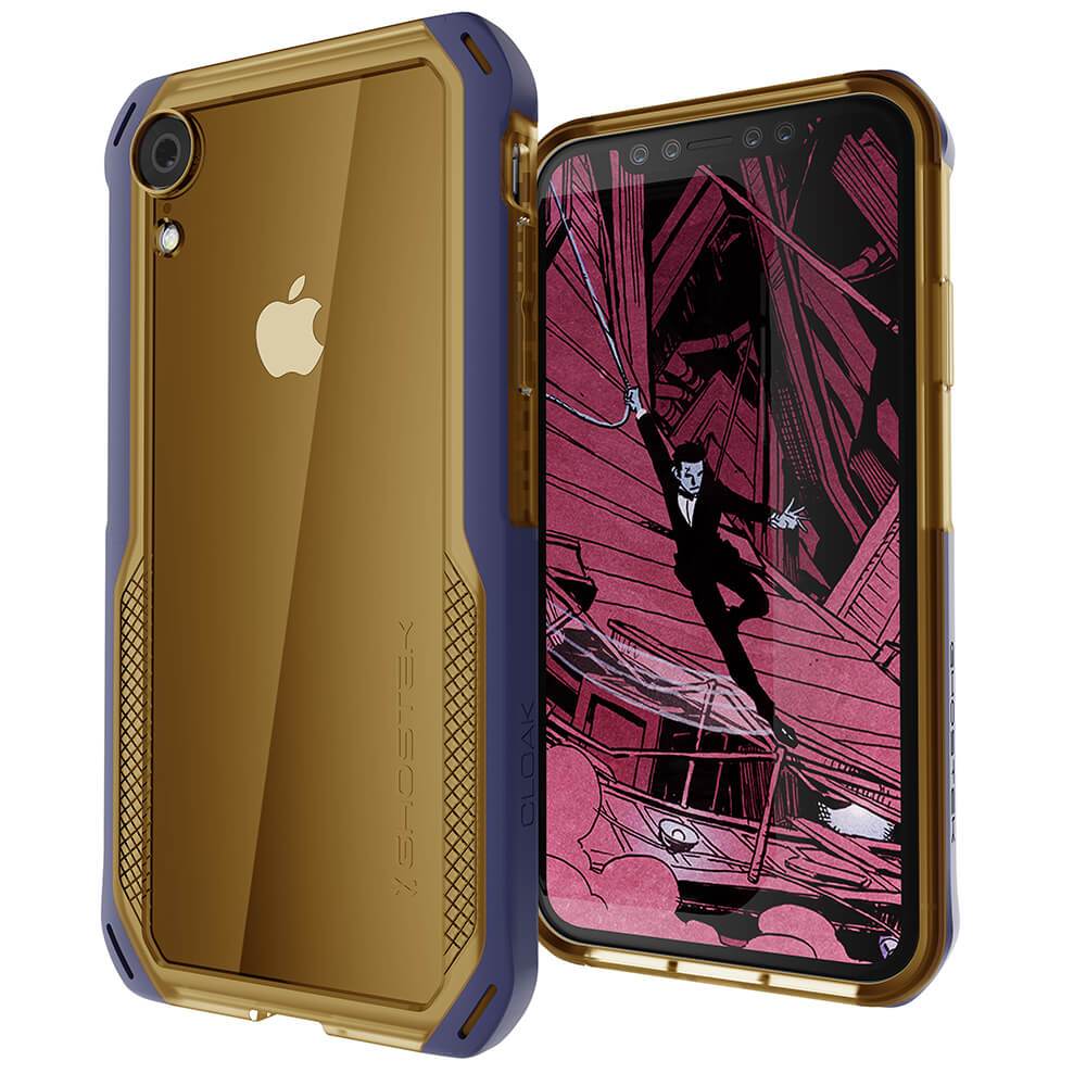 iPhone Xr Case, Ghostek Cloak 4 Series  for iPhone Xr / iPhone Pro Case | BLUE-GOLD